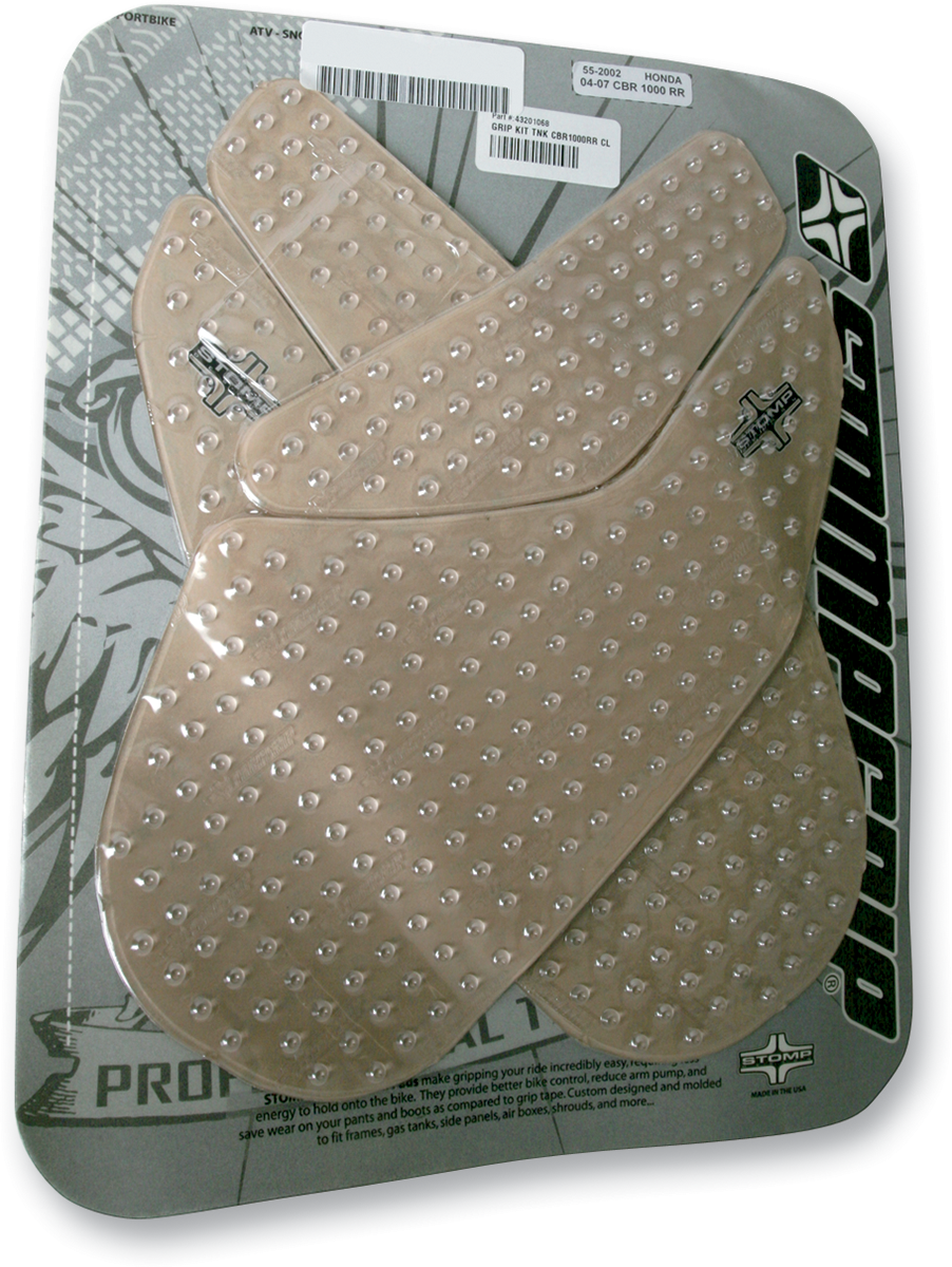 STOMPGRIP Tank Grips - Volcano - Clear - Honda - CBR '04-'07 55-10-0016C