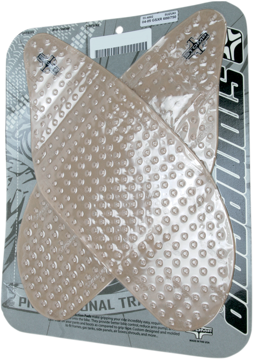 STOMPGRIP Tank Grips - Volcano - Clear - Suzuki - GS '04-'05 55-10-0048C