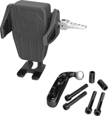 CIRO Gen 2 Cybercharger® Phone Holder - Black - Chrome Offset Perch Mount 55310