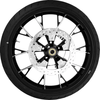 COASTAL MOTO Marlin Front Wheel - Black Cut (21") | Rotors (11.8") | Dunlop Tire (130/60B21) PKG-MAR213BC-ABST