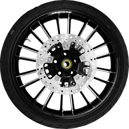 COASTAL MOTO Atlantic Front Wheel - Black Cut (21") | Rotors (11.8") | Dunlop Tire (130/60B21) PKG-ATL213BC-ABST