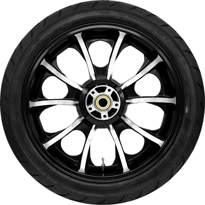 COASTAL MOTO Largo Rear Wheel - Black Cut (18") | Dunlop Tire (180/55B18) PKG-LAR185BC-ABST