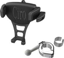 CIRO Constrictor Phone Holder - Black - Chrome 7/8" | 1" Handlebar Mount 50352