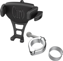 CIRO Constrictor Phone Holder - Black - Chrome 1-1/8" | 1-1/4" Handlebar Mount 50354