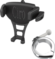 CIRO Constrictor Phone Holder - Black - Chrome 1-1/2" Handlebar Mount 50356