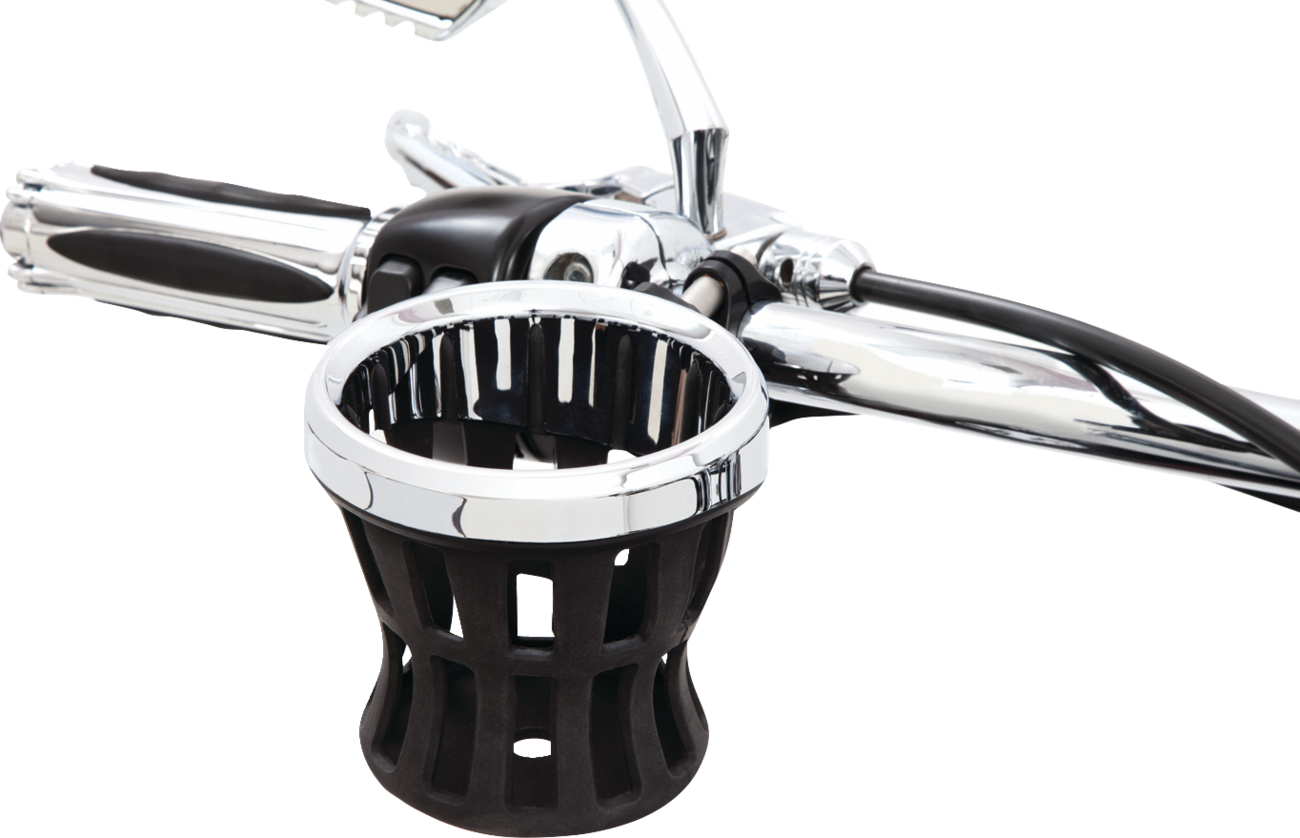 CIRO Gen 2 Drink Holder - Chrome - Chrome 7/8"/1" Handlebar Mount 55412