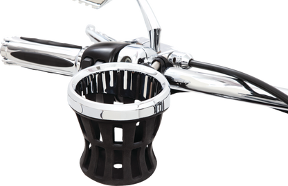 CIRO Gen 2 Drink Holder - Chrome - Chrome 7/8"/1" Handlebar Mount 55412