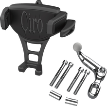 CIRO Constrictor Phone Holder - Black - Chrome Offset Perch Mount 50350