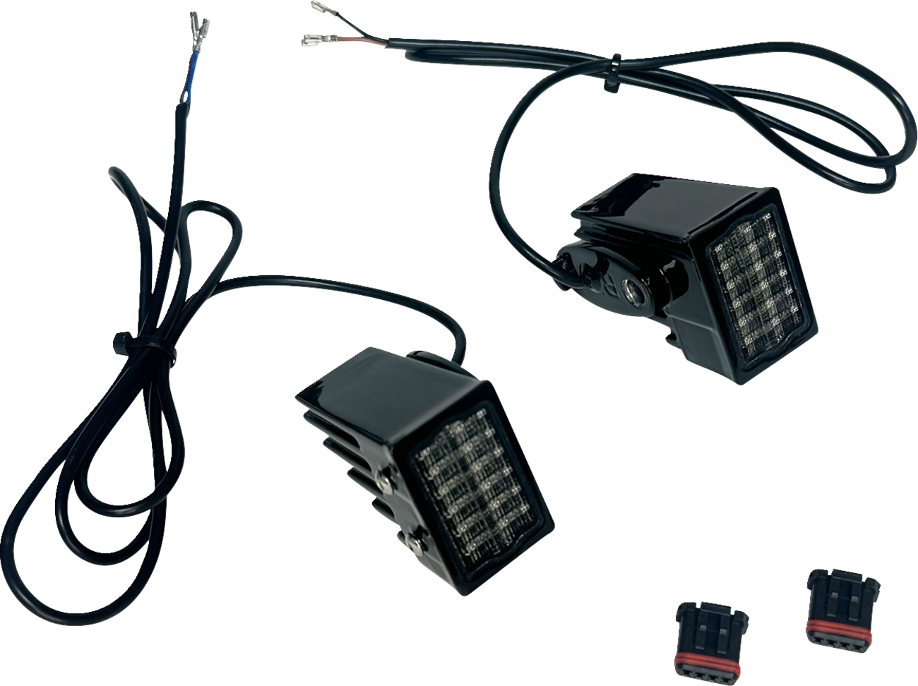 CUSTOM DYNAMICS Rear Strut Mount LED Turn Signals - Black with Smoke Lens CD-RTS-18ST-B