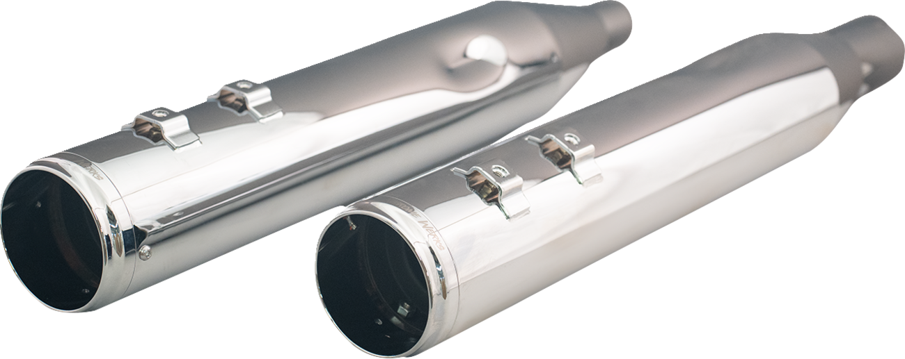 KHROME WERKS 4-1/2" HP-Plus® Slip-On Mufflers with Race Tip - Chrome - Twin Cam 202915