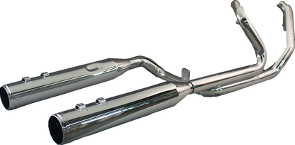 KHROME WERKS 2-into-2 Dominator Exhaust System with 4-1/2" Mufflers - Chrome with Race Tip - Twin Cam 200140