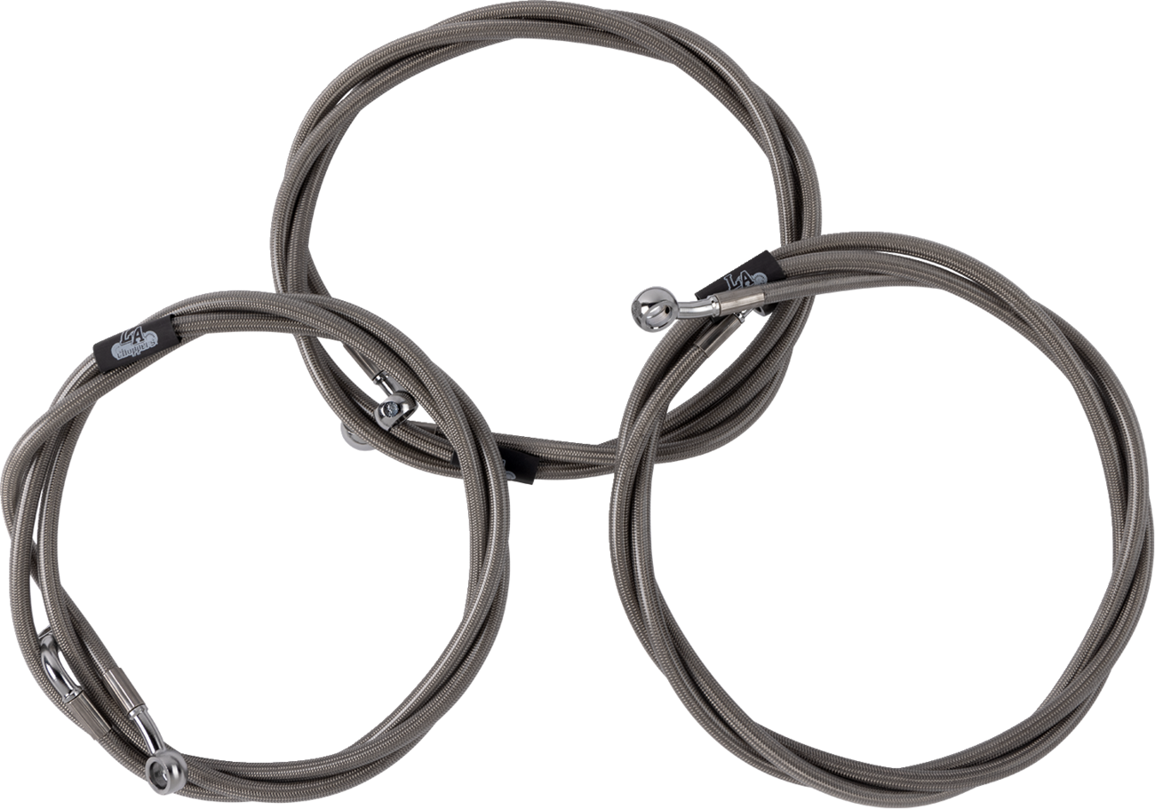 LA CHOPPERS Brake Line - Chrome LA-8059B13