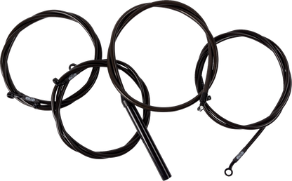 LA CHOPPERS Complete Midnight Braided Cable Kit - 12"-14" Handlebars - '23-'25 Touring LA-8059KT2-13M