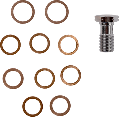 LA CHOPPERS Brake Line - Chrome LA-8059B13