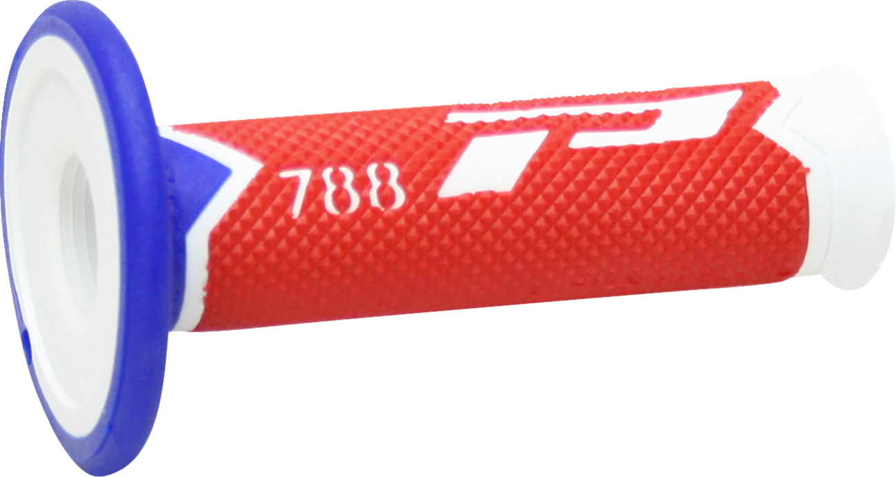 PRO GRIP Cross Triple Density 788 Grips - White/Red/Blue PA078800WRB