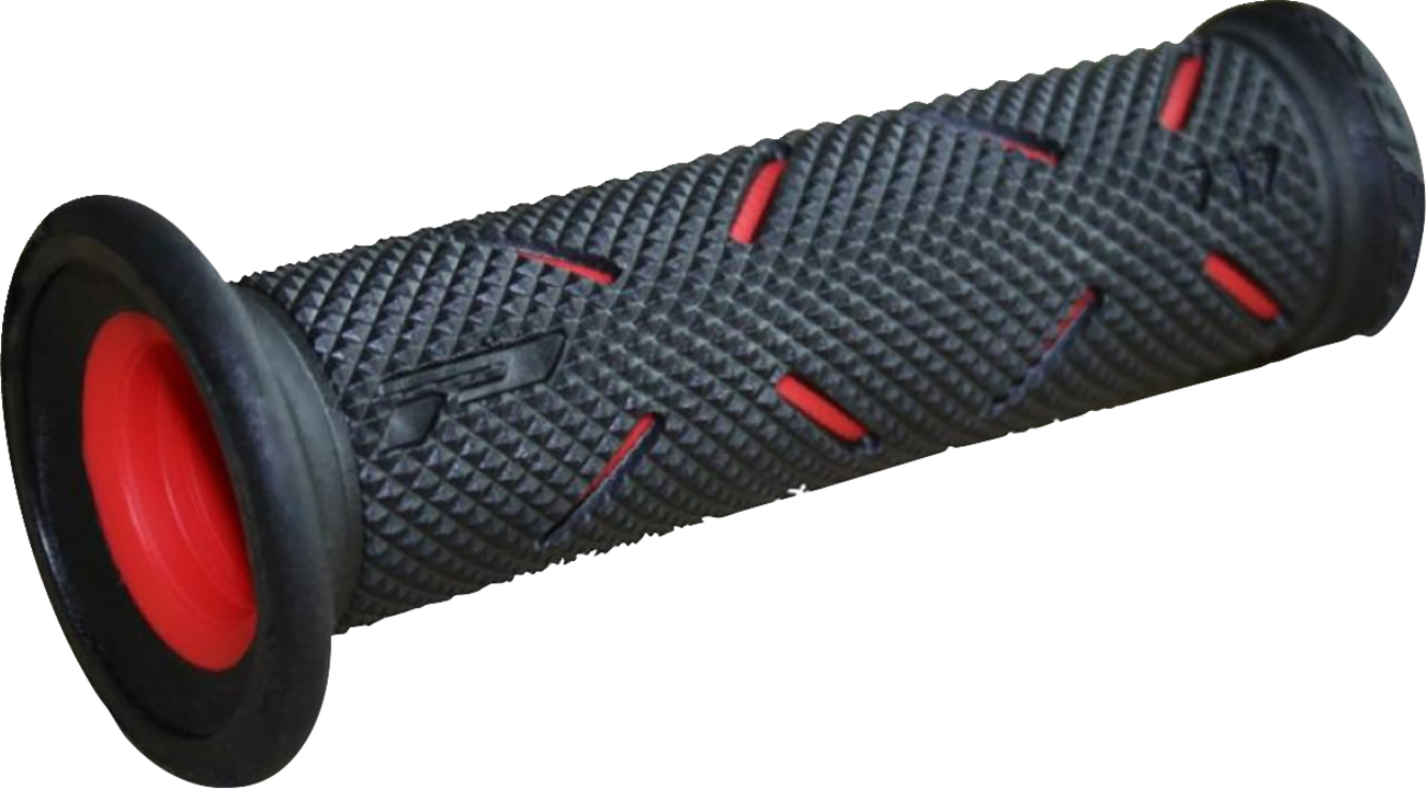 PRO GRIP 717 Road Grips - Dual - Black/Red PA071700RO02
