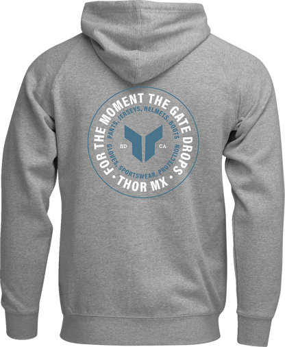 THOR Badge Zip-Up Hoodie - Heather Gray - Small 3050-7023