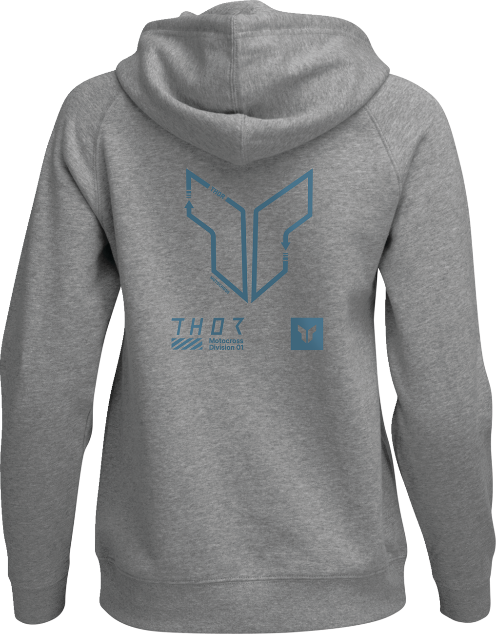 THOR Women's Trax Pullover Hoodie - Heather Gray - Small 3051-1240