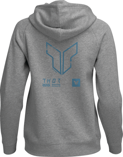 THOR Women's Trax Pullover Hoodie - Heather Gray - Small 3051-1240