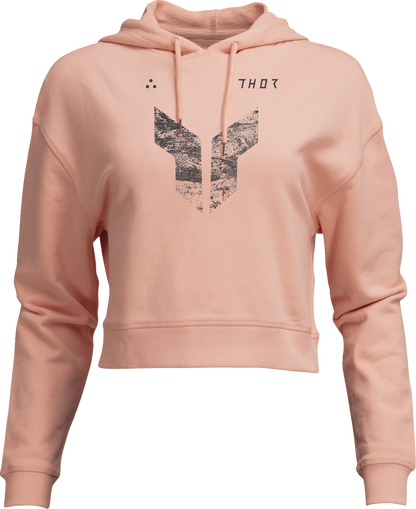 THOR Women's Iconic Pullover Crop Hoodie - Pink - Large 3051-1251