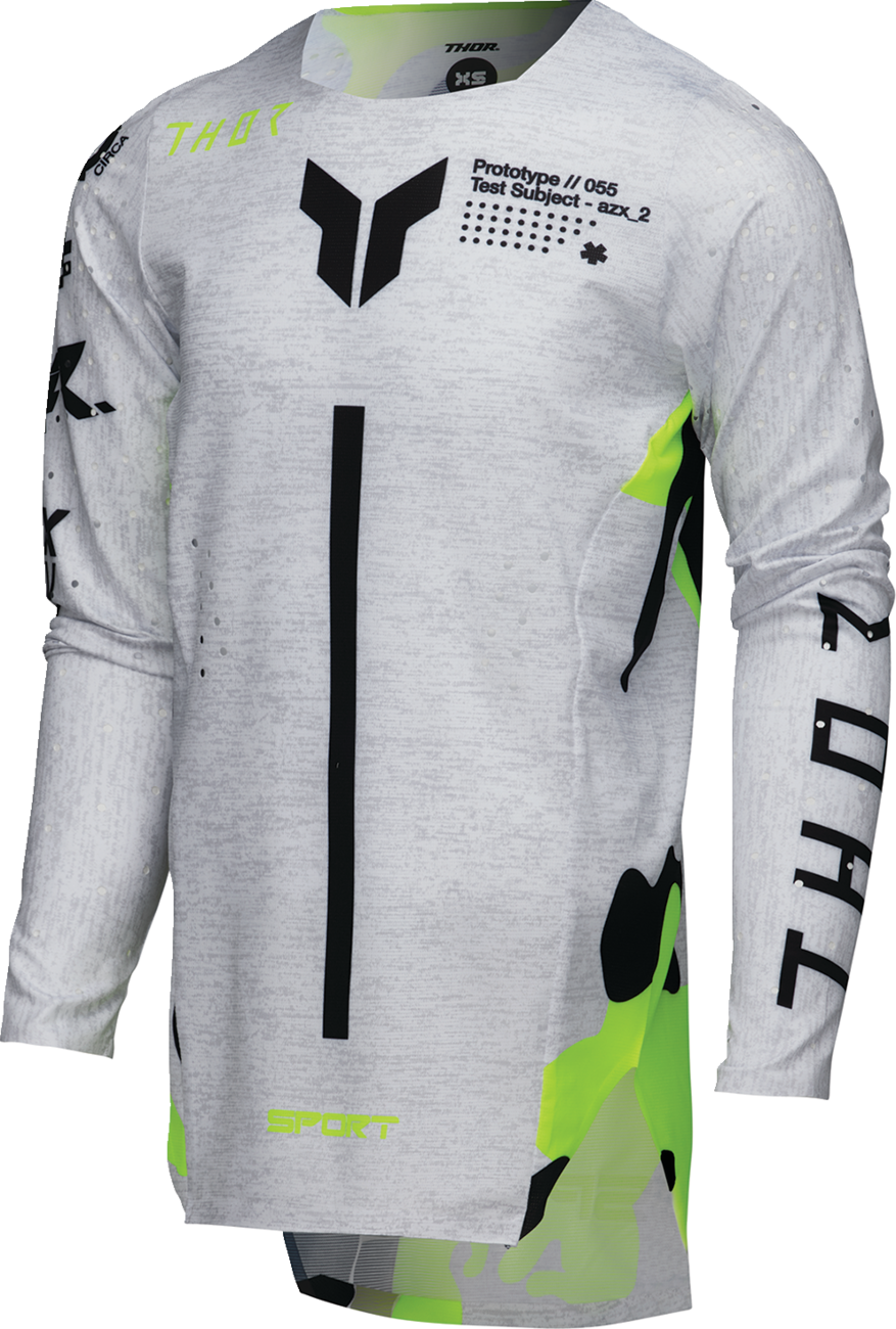 THOR Youth Sportmode Riot Jersey - White/Acid - Large 2912-2540