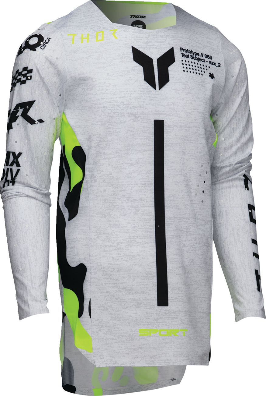 THOR Youth Sportmode Riot Jersey - White/Acid - Large 2912-2540
