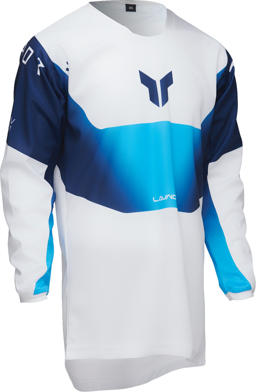 THOR Youth Launchmode Storm Jersey - White - Large 2912-2570