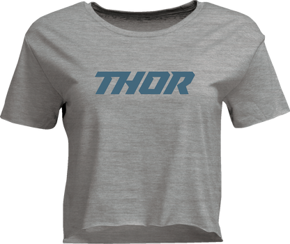 THOR Women's Corp Crop T-Shirt - Heather Gray - Large 3031-4310