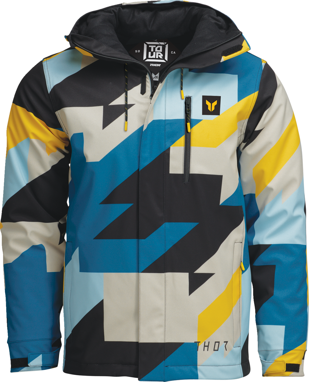 THOR Brave Tour Jacket - Blue/Yellow - 2XL 2920-0821
