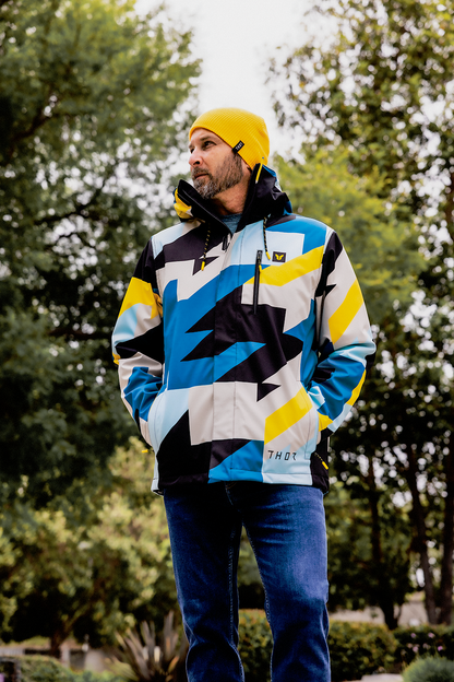 THOR Brave Tour Jacket - Blue/Yellow - 2XL 2920-0821