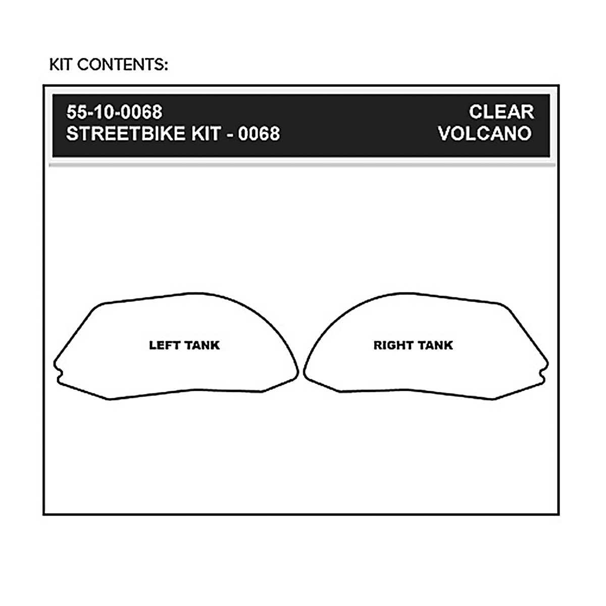 STOMPGRIP Tank Grips - Volcano - Clear - Ducati - Panigale '12-'24 55-10-0068C