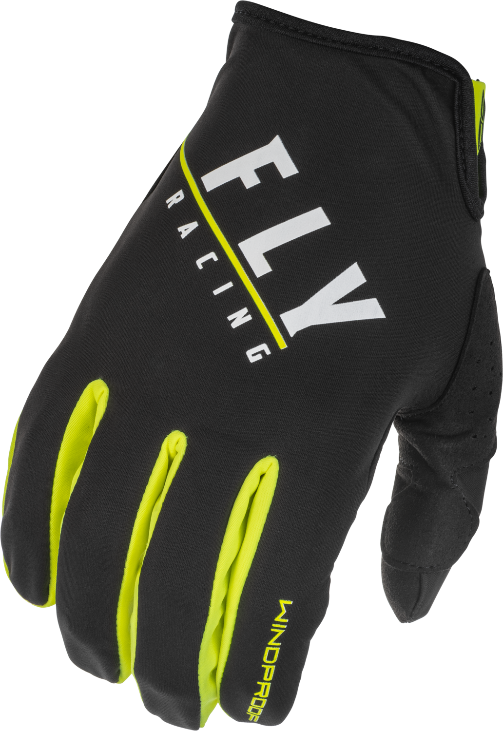 Windproof Gloves Black/Hi Vis Sz 08