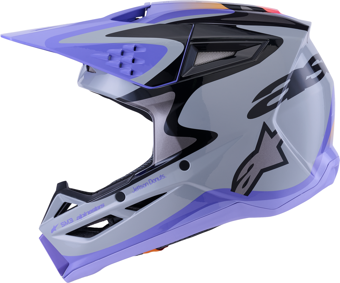 Jettson Sm3 Youth Helmet Gry/Purp/Blk Glossy Ym