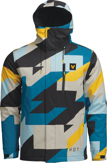 THOR Brave Tour Jacket - Blue/Yellow - Large 2920-0819
