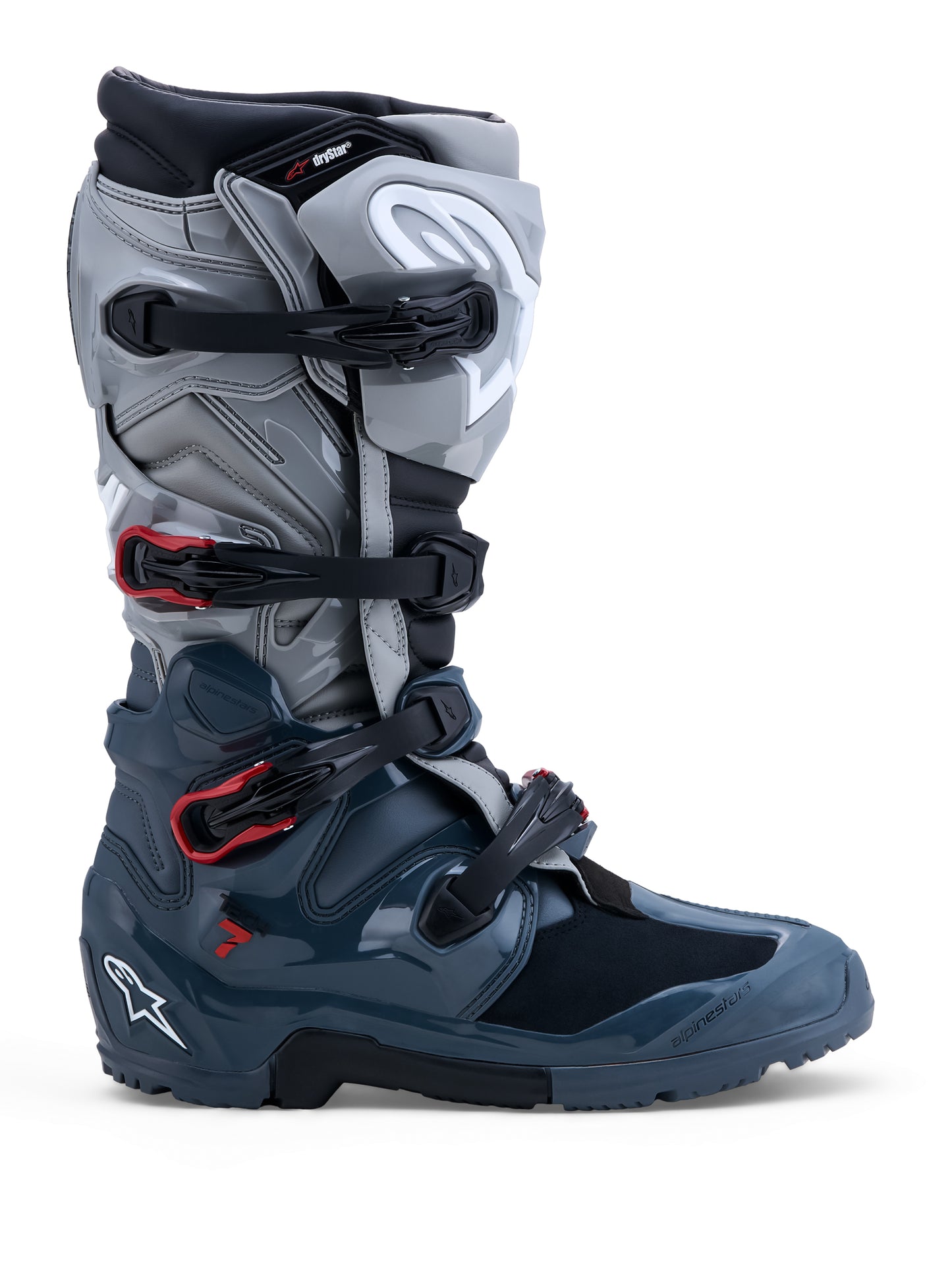 Tech 7 Enduro Drystar Boots Drk Gry/Mid Gry/Br Red 11