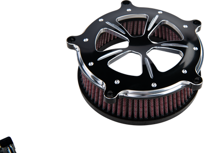 Commodore Air Cleaner Kit Black Contrast W/ Clear Window