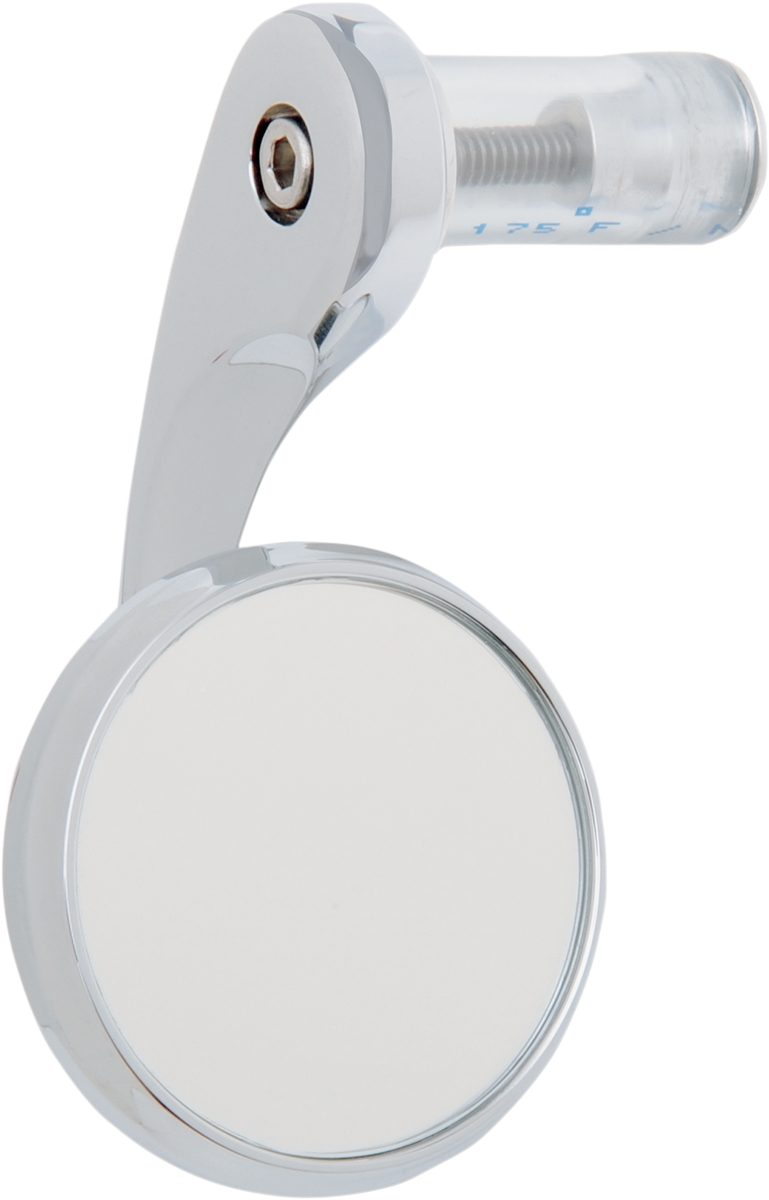TODD'S CYCLE Mirror - Shooter - Side View - Round - Chrome - Left BSML-1