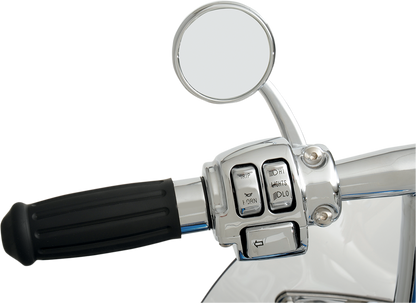 TODD'S CYCLE Mirror - Shooter - Side View - Round - Chrome - Left - Each SML-1
