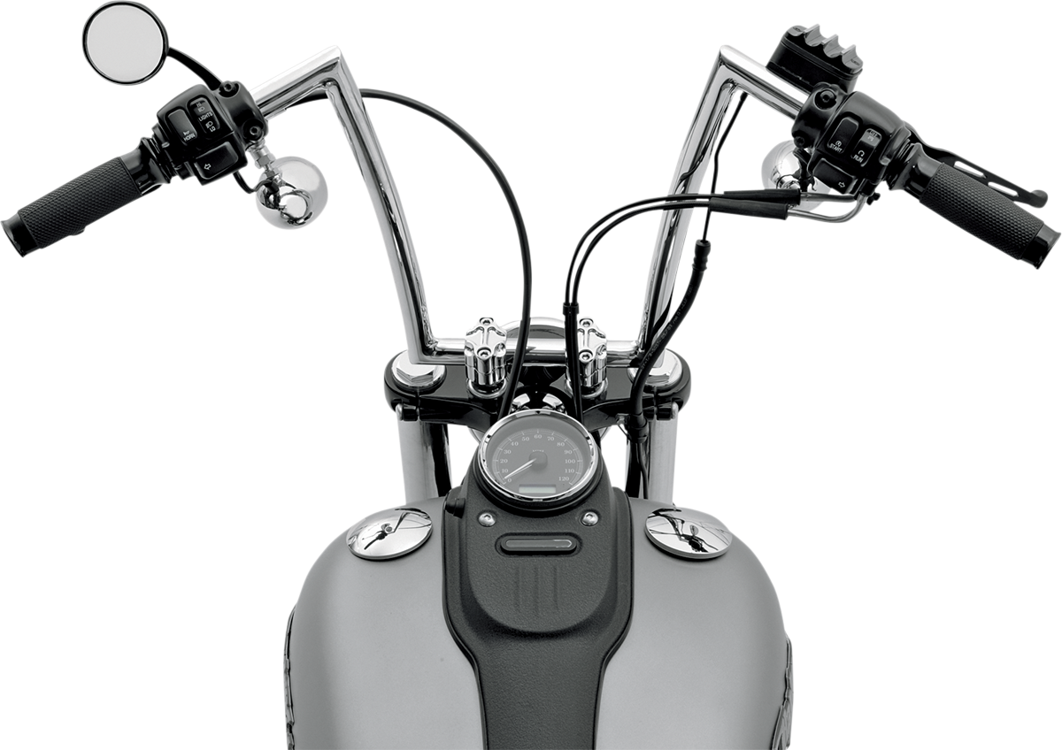 TODD'S CYCLE Mirror - Shooter - Side View - Round - Black - Left - Each SML-2