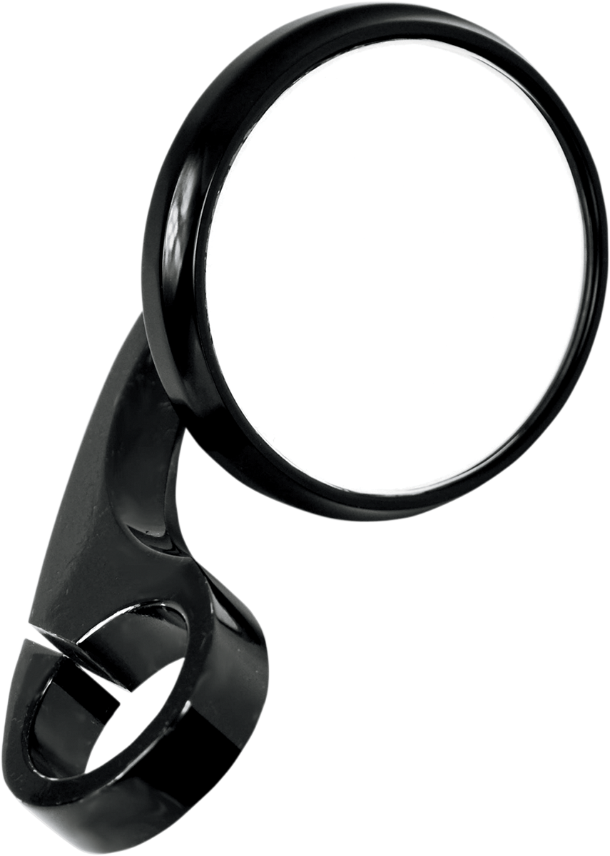 TODD'S CYCLE Mirror - Shooter - Side View - Round - Black - 1" 0640-0748