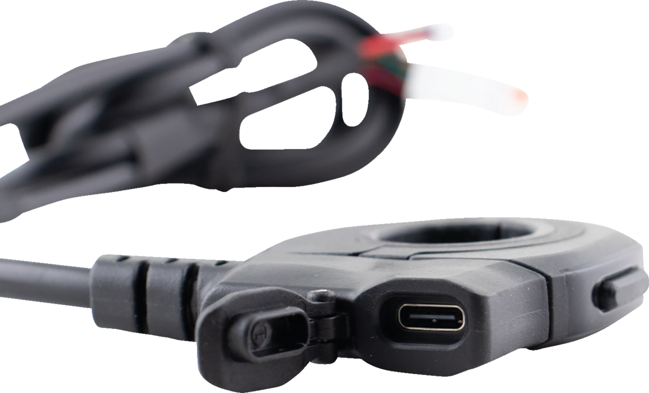 KOSO NORTH AMERICA Heated Grip Thumb Switch - USB-C Charger - Black KB011000