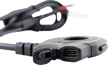 KOSO NORTH AMERICA Heated Grip Thumb Switch - USB-C Charger - Black KB011000