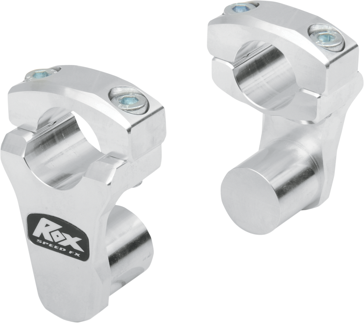 ROX SPEED FX Pivoting Handlebar Risers for 1-1/8" Bar Clamps - 2" - Chrome 1R-P2PP