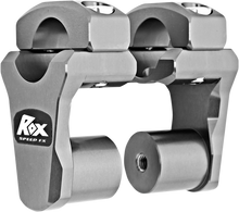 ROX SPEED FX Pivoting Handlebar Risers for 1-1/8" Bar Clamps - 2" - Gray 1R-P2PPG