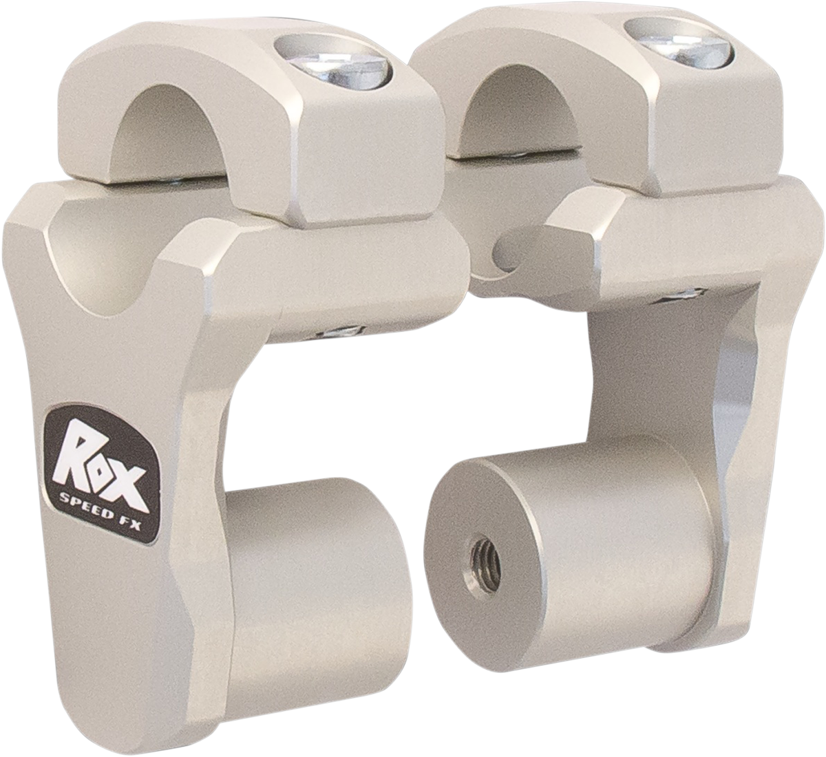 ROX SPEED FX Pivoting Handlebar Risers for 1-1/8" Bar Clamps - 2" - Clear Anodized 1R-P2PPA