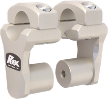 ROX SPEED FX Pivoting Handlebar Risers for 1-1/8" Bar Clamps - 2" - Clear Anodized 1R-P2PPA