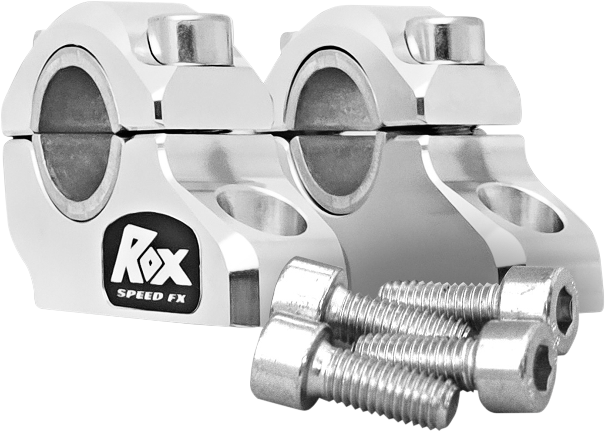 ROX SPEED FX Pro-Offset Elite Block Handlebar Risers - 1-1/4" - Chrome 3R-B12POE