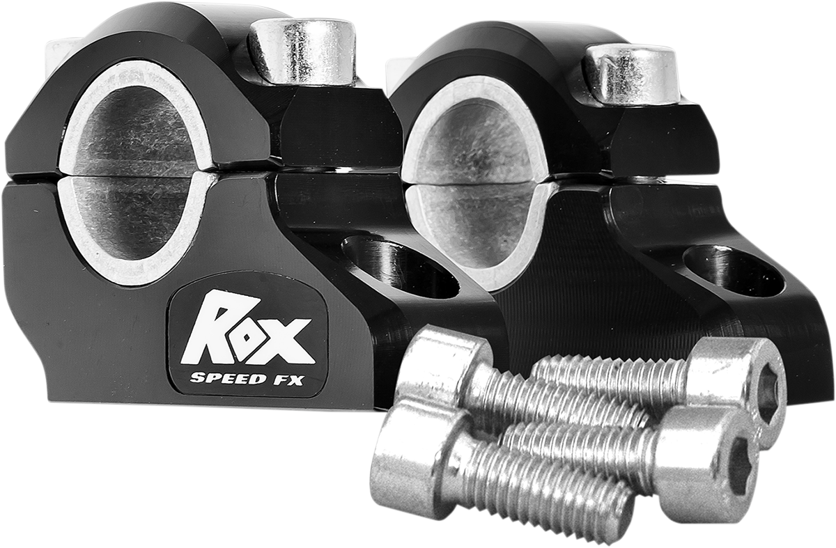 ROX SPEED FX Pro-Offset Elite Block Handlebar Risers - 1-1/4" - Black 3R-B12POEK
