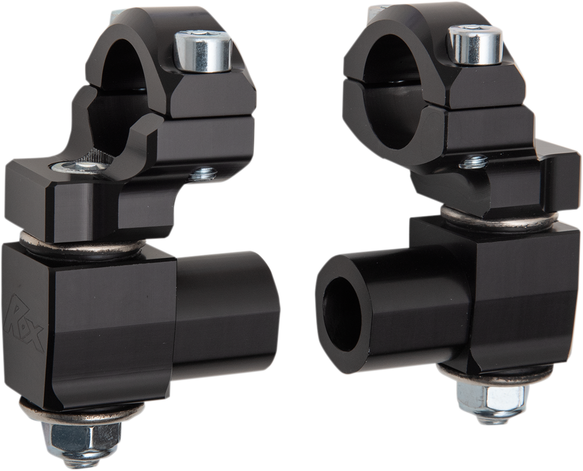 ROX SPEED FX Anti-Vibration 2" Pivot Handlebar Risers - 1-1/8" - Black 1R-AV2PPK