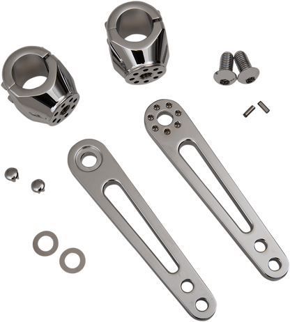 RIVCO PRODUCTS Adjustable Highway Peg Mounts - 1-1/4" - Chrome HD005